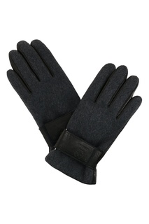 Кожаные перчатки с текстильной отделкой Strellson