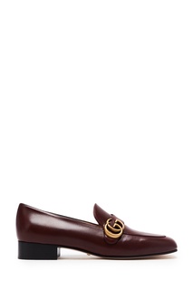 Коричневые лоферы с монограммой Double G Gucci
