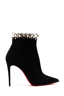 Черные велюровые ботильоны с шипами Firmamma 100 Christian Louboutin