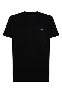 Черная футболка с вышитым логотипом Marcelo Burlon