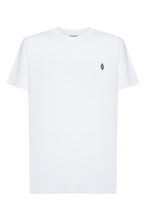 Белая футболка с вышитым логотипом Marcelo Burlon