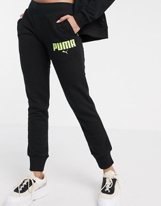 Черные джоггеры слим Puma-Черный