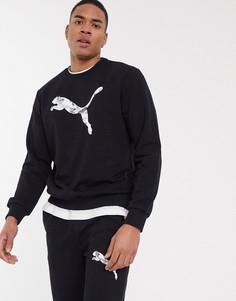 Черный свитшот с круглым вырезом Puma