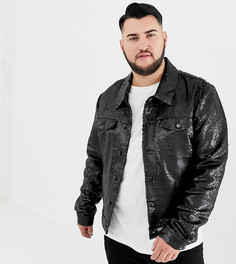 Черная куртка в стиле вестерн с пайетками ASOS DESIGN Plus-Черный