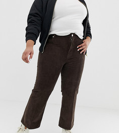Коричневые укороченные расклешенные джинсы ASOS DESIGN Curve Egerton-Коричневый