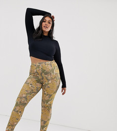 Леггинсы с абстрактным принтом ASOS DESIGN Curve-Мульти