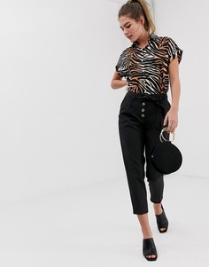 Черные зауженные брюки New Look-Черный