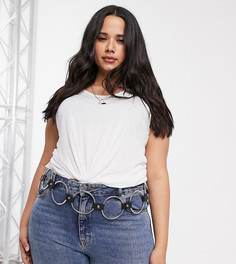 Ремень-цепочка с крупными кольцами ASOS DESIGN Curve-Черный цвет