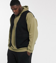 Черный трикотажный жилет в стиле милитари ASOS DESIGN Plus