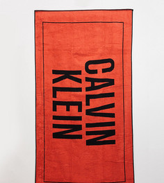 Красное пляжное полотенце с логотипом Calvin Klein-Красный