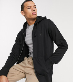 Худи на молнии с логотипом French Connection Essentials Tall-Черный