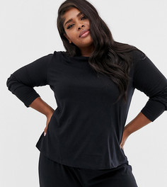 Комбинируемый пижамный лонгслив ASOS DESIGN Curve-Черный