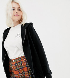 Худи черного цвета на молнии ASOS DESIGN Curve-Черный