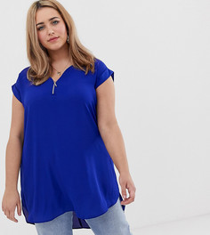 Блузка с молнией New Look Curve-Синий