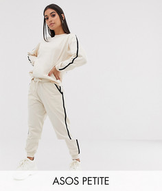 Спортивный костюм со свитшотом и джоггерами ASOS DESIGN Petite-Neutral