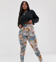 Леггинсы с принтом тигров New Girl Order Curve-Мульти