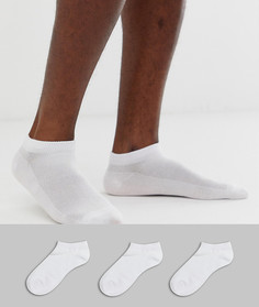 Комплект из 3 белых спортивных носков Selected Homme-Белый