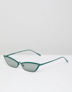 Солнцезащитные очки "кошачий глаз" ASOS DESIGN-Зеленый