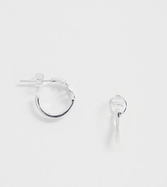 Серебряные серьги-кольца со звеньями ASOS DESIGN-Серебряный