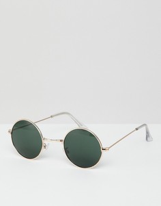 Круглые солнцезащитные очки 7X-Золотой
