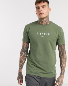 Узкая футболка с логотипом Il Sarto-Зеленый цвет