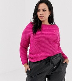 Джемпер с широким вырезом New Look Curve-Розовый