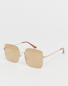 Квадратные солнцезащитные очки в металлической оправе Aldo-Кремовый