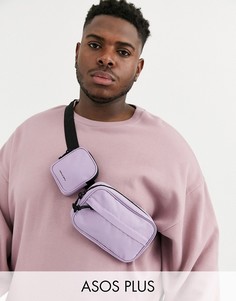 Лавандовая сумка-кошелек через плечо с отделением ASOS DESIGN Plus-Фиолетовый
