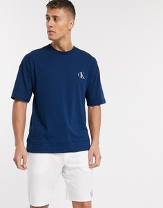 Синяя футболка для дома с круглым вырезом Calvin Klein CK One-Синий