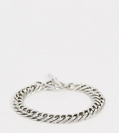 Эксклюзивный серебристый браслет в виде цепочки с крупными звеньями и T-образным элементом Liars & Lovers-Серебряный