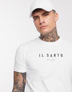 Узкая футболка с логотипом Il Sarto-Белый
