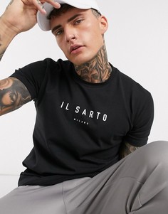 Узкая футболка с логотипом Il Sarto-Черный
