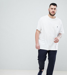 Белая футболка с круглым вырезом и логотипом Polo Ralph Lauren Big & Tall-Белый