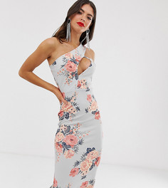 Платье миди с вырезом и цветочным принтом Missguided Tall-Мульти