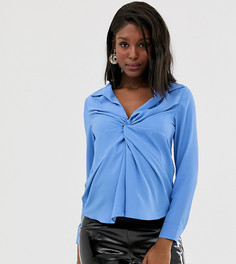 Рубашка с длинными рукавами и глубоким вырезом ASOS DESIGN Maternity-Голубой