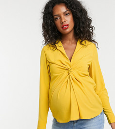 Рубашка с длинными рукавами и глубоким вырезом ASOS DESIGN Maternity-Бесцветный