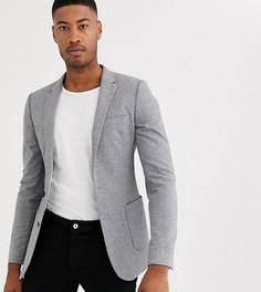 Серый супероблегающий пиджак ASOS DESIGN Tall