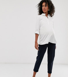 Чиносы с посадкой под животом ASOS DESIGN Maternity-Темно-синий
