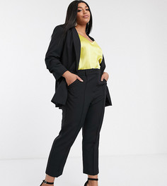 Строгие узкие брюки ASOS DESIGN Curve-Черный цвет
