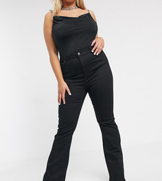 Черные расклешенные джинсы ASOS DESIGN Curve Sculpt me-Черный