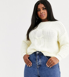 Кремовый вязаный джемпер Vero Moda Curve