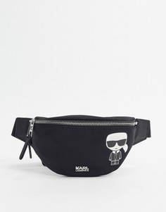 Черная нейлоновая сумка-кошелек на пояс Karl Lagerfeld-Черный