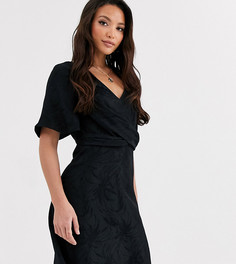Платье мини с короткими рукавами и отделкой Y.A.S Tall-Черный