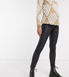 Черные джеггинсы с покрытием из искусственной кожи New Look Maternity-Черный