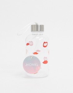 Прозрачная бутылка для воды с принтом губ Monki-Мульти