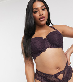 Кружевные трусы с вырезами ASOS DESIGN Curve-Красный