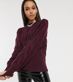 Бордовый вязаный свитер Missguided Tall-Фиолетовый