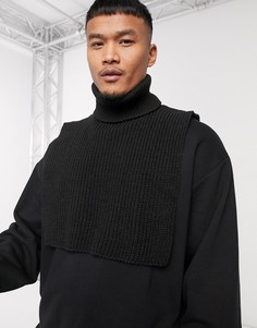 Черный шарф-водолазка ASOS DESIGN