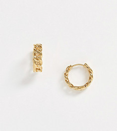 Позолоченные серьги-кольца с дизайном в виде цепочек Orelia-Золотистый