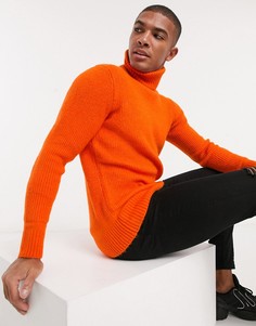 Оранжевый свитер с высоким воротником Tom Tailor